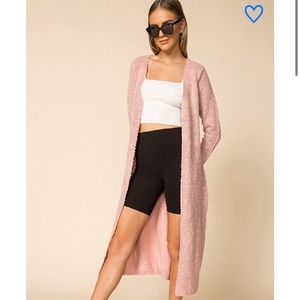 Super down pink cardigan